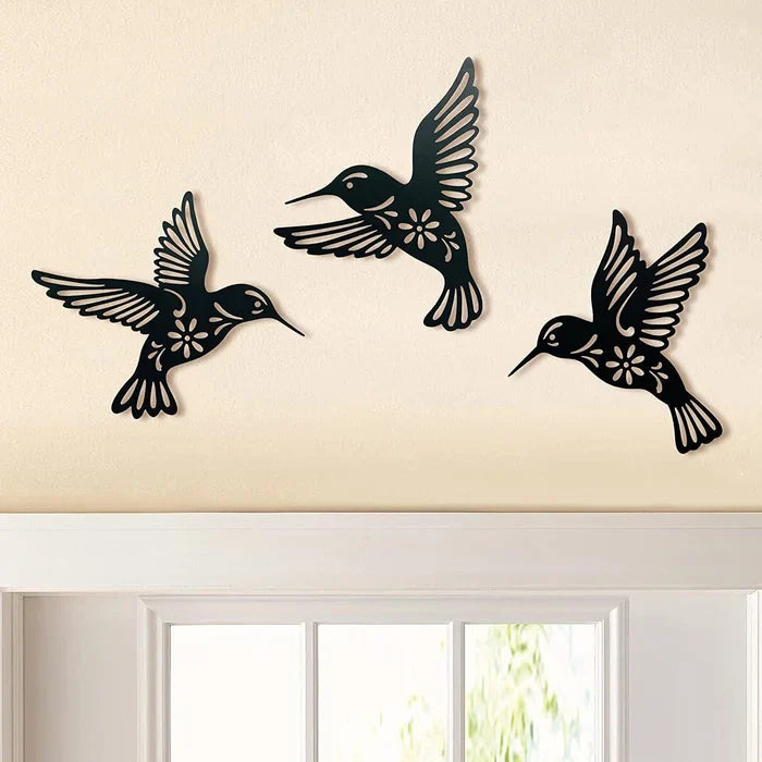 Metal Hummingbird Wall Art Decor