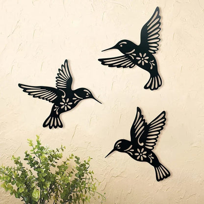 Metal Hummingbird Wall Art Decor